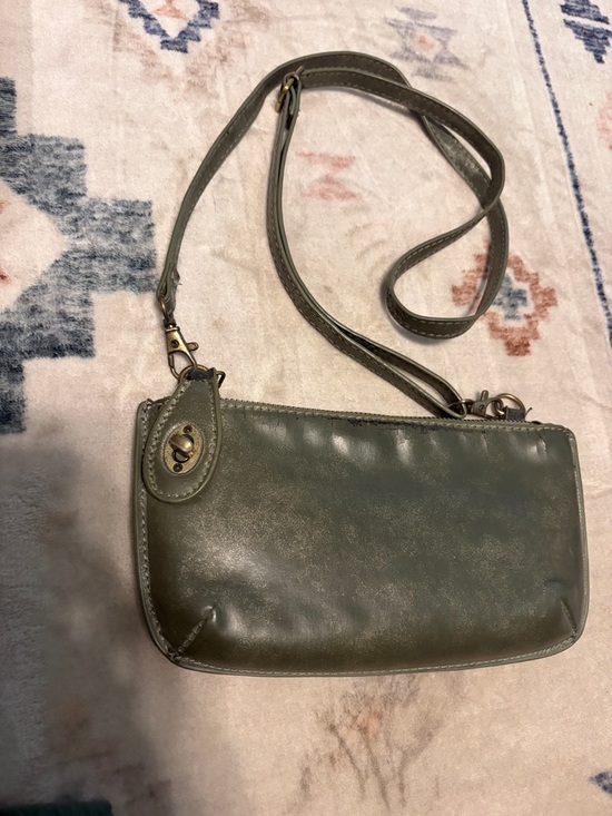 Joy Susan Handbags - Joy Susan Women's Olive Green Leather Crossbody Bag
